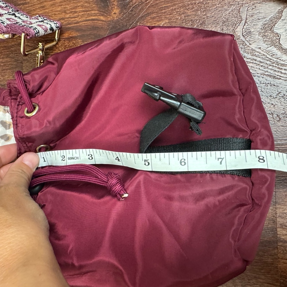 KEDZIE Burgundy Compact Nylon Backpack - Picture 12 of 14